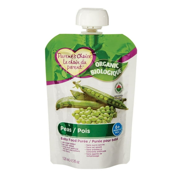 Parent's Choice Purée pour Bébés aux Pois Biologiques