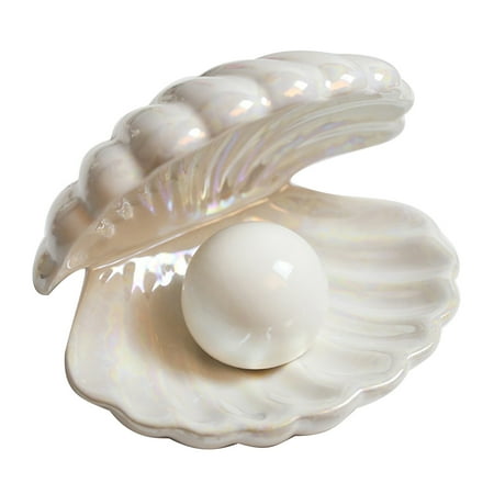 

Mpeace Ceramic Shell Pearl Lamp Bedroom Decoration Home Bedside Night Light Girl Gift