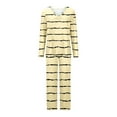 thumbnail image 5 of Bovxnpu Womens Plus Size Pajama Sets, 2 Piece Loungewear For Women, Ladies' Casual Solid Color Casual Top Pants Pajama Set M, 5 of 6