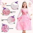 thumbnail image 5 of Benylion Toddler Girls Pink Witch Costume Fairy Princess Dress Up Halloween Cosplay Outfit with Accessories for 3-4 Years, 5 of 6