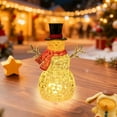 thumbnail image 5 of Luminous Snowman Night Light Decorations for Christmas Indoor Home Desktop Tabletop Holiday Party Gift Decoration with Warm White LED, 5 of 6