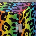 thumbnail image 4 of Leopard Print Dog Crate Cover, Modernized Panther Leo Skin Wild Big Cats in Gradient Rainbow Tones Print, Easy to Use Pet Kennel Cover for Medium Large Dogs, 35" x 23" x 27", Multicolor, by Ambesonne, 4 of 6