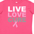 thumbnail image 4 of Inktastic Live Love Cure Breast Cancer Boys or Girls Toddler T-Shirt, 4 of 5