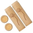 thumbnail image 2 of Tea Canister 2PCS Portable Bamboo Tube Tea Container Environmentally Durable Bamboo Tube Tea Canisters Bamboo Tea Tube Spices Various Nuts For Coffee Beans  Pattern, 2 of 8