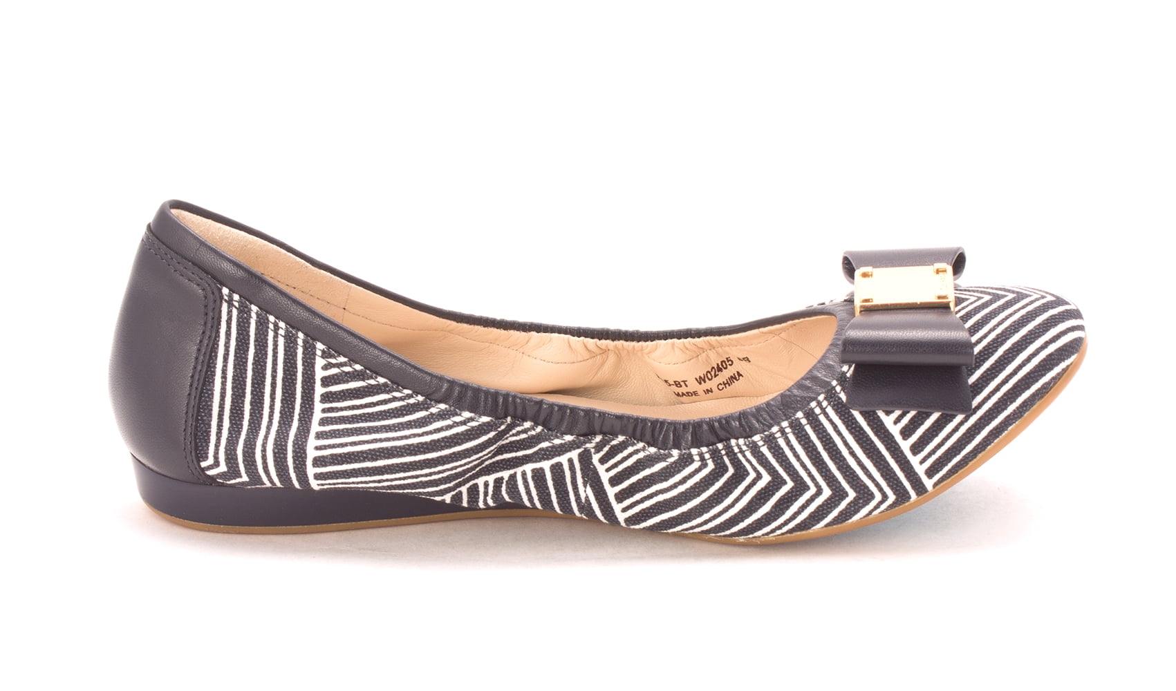 Cole Haan Womens CH1825S-2 Closed Toe Ballet Flats, Ink/Optic White, Size 6.0 Cole Haan Womens CH1825S-2 Closed Toe Ballet Flats, Ink/Optic White, Size 6.0