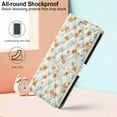 thumbnail image 5 of Wallet Case for Samsung Galaxy S25FE , PU Leather Phone Cover Kickstand RFID Blocking Flip Case Card Slots Wrist Strap Relief Engraved Pattern Magnetic With Stylus Pen, Orange Flower, 5 of 10