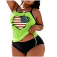 thumbnail image 1 of Floleo Women Plus Size Swimsuit Loose Adjustable Drawstring Bikini Removable Padded Top No Underwire Beach Pool Cover(Army Green,XL), 1 of 5