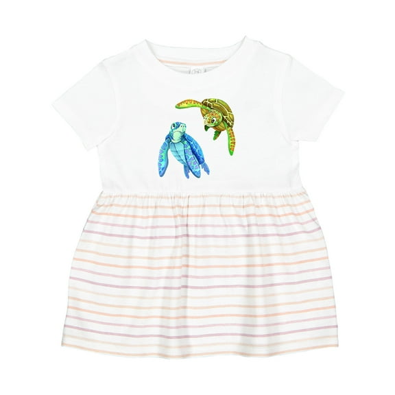Inktastic Sea Turtles Swimming Together Girls Baby Dress
