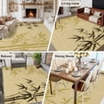 thumbnail image 5 of Vintage Bamboos Area Rugs 6'x9', Washable Small Throw Rugs for Kitchen Dining room, Ink Painting Retro Art Rustic Indoor Outdoor Rug Non-Slip Low Pile Carpet Runner Reversible Floor Mats, 5 of 8