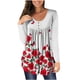 thumbnail image 1 of Blusa de manga larga con botones y cuello redondo para mujer Pompotops  gfhjh1811, 1 of 1