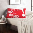thumbnail image 6 of Salouo Saying Ho Ho Ho Print Print Pillow Case Cover,Wrinkle-Free Bed Pillow Cover Pack of 1 Home Decor Fade-Resistant and Stain-Resistant ,Pillows Not Included -20"x30", 6 of 8