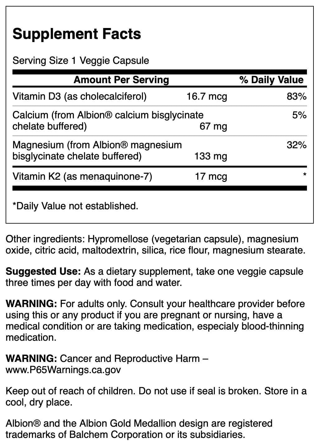 Swanson Albion Chelated Magnesium & Calcium 2:1 90 Veg Capsules (2 Pack)