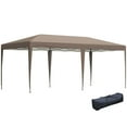 thumbnail image 2 of Outsunny 10' x 20' Pop Up Canopy Tent, Outdoor Gazebo w/ Carry Bag, Coffee, 2 of 9