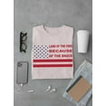 thumbnail image 3 of Land Of The Free Banner T-Shirt Men -Image by Shutterstock, Male Medium, 3 of 4
