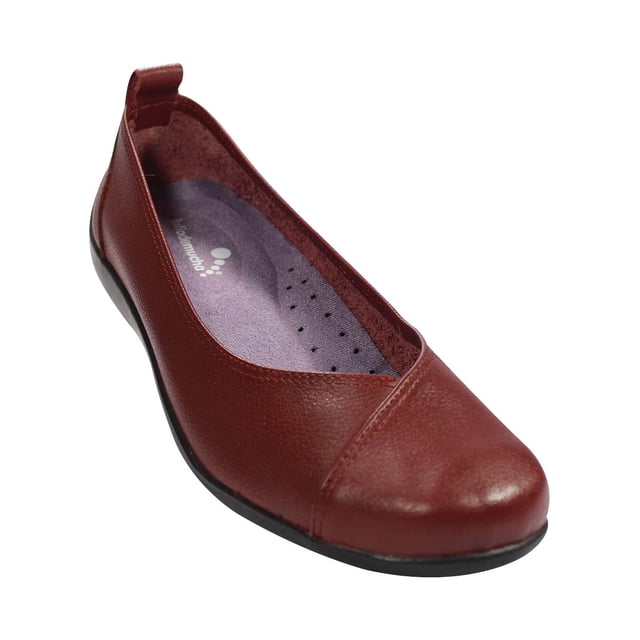Flat balerina Julio de Mucha mujer escarlata piel 900 LEON 900fp