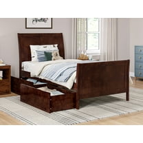 Portland Platform Bed with Matching Foot Board with 2 Urban Bed Drawers, Multiple Colors, Multiple Sizes
