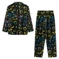 thumbnail image 5 of SCRAWLGOD Galaxy Moon Pjs Women Long Sleeve Button Down Pajamas for Women Pj Lounge Set V-Neck Pajama Set of 2 Comfortable Women's Soft Loungewear Size L, 5 of 7