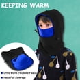 thumbnail image 4 of 2WIN2BUY Balaclava Ski Mask for Boys Girls,Adjustable Thick Warm Windproof Winter Hats,Soft Fleece Hat with Mask & Neck Warmer,Blue, 4 of 7