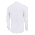 thumbnail image 3 of Camisas Cuello Mao Lino Hombre Casual Manga Larga Slim Fit, 3 of 7