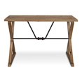 thumbnail image 5 of Kate and Laurel Travere Wood Console with Black Metal Support Bar, Brown, 5 of 5