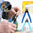 thumbnail image 2 of Leodye 1PCS Carbon Steel offset Pliers Durable Sharp Model Tool Plastic Wire Cutter Nozzle Pliers -5.12 × 3.15 in, 2 of 2