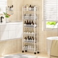 thumbnail image 4 of Carrito de Almacenamiento Delgado ThreeHio de 6 Niveles para Baño y Cocina Blanco, 4 of 7