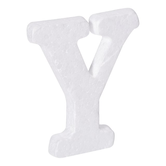 Unique Bargains Foam Letters Y Letter EPS White Polystyrene Letter Foam 100mm/4 Inch for Crafts, Wedding, Party Decoration