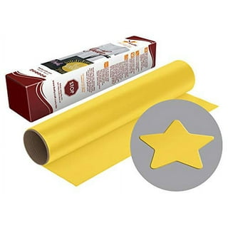 guangyintong Yellow HTV 12 x 10ft Roll - Iron On Heat Transfer Vinyl for  T-Shirt Matte (A3 Yellow) 