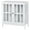 White, variant on kleankin Modern Kitchen Storage Sideboard with Clear Doors and Shelves