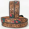 thumbnail image 2 of BE BAR H EQUINE Floral Cactus Bull Hand Carved Western Leather Men And Women Belt, 2 of 4