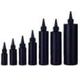 thumbnail image 2 of Botella de plástico blanda cilíndrica redonda de HDPE negra/natural de 30 ml/100/200/250 ml/500 ml, con tapa superior con boca puntiaguda y giratoria para pegamento UV, 2 of 5