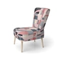 thumbnail image 3 of Designart "Transcendent Angles in Pink I" Pink Transcendent Upholstered Accent Chair - Modern Arm Chair For Living Room, 3 of 7