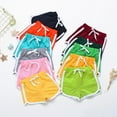 thumbnail image 2 of XBASW 1-6T Boys Girls Beach Shorts Summer Five Pants Cotton Soft Shorts for Baby Toddler Kids, 2 of 9