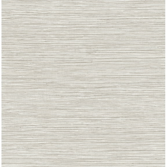 Advantage Alton Light Grey Faux Grasscloth Wallpaper