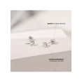 thumbnail image 5 of 925 Sterling Silver 4mm CZ Stud Screw Back Solitaire Earrings Young Girls Teens, 5 of 7
