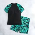 thumbnail image 6 of Mlkoz Tankini Swimsuits for Women Two Piece Short Sleeve Tops and Boyshorts Modest Surfing Swimwear Beach Vacation Outfits, 6 of 9