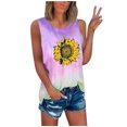 thumbnail image 2 of LSLJS Womens Crew Neck Tank Tops Fashion Woman Round Neck Sleeveless Blouse T-Shirt Printing Loose Tank Tops, 2 of 4