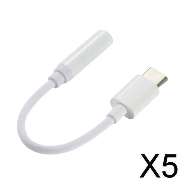 5xUSB 3.1 Tipo C Macho a 3.5mm AUX Hembra Baoblaze Adaptador de Audio 5 piezas