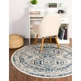 thumbnail image 4 of Rugs.com Charlotte Collection Rug – 8 Ft Round Gray Low-Pile Rug Perfect For Kitchens, Dining Rooms, 4 of 9