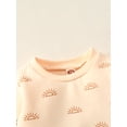 thumbnail image 4 of Qiylii Children's Long Sleeves Sweatshirt Round Neck Cute Sun Printed Tops, 4 of 7