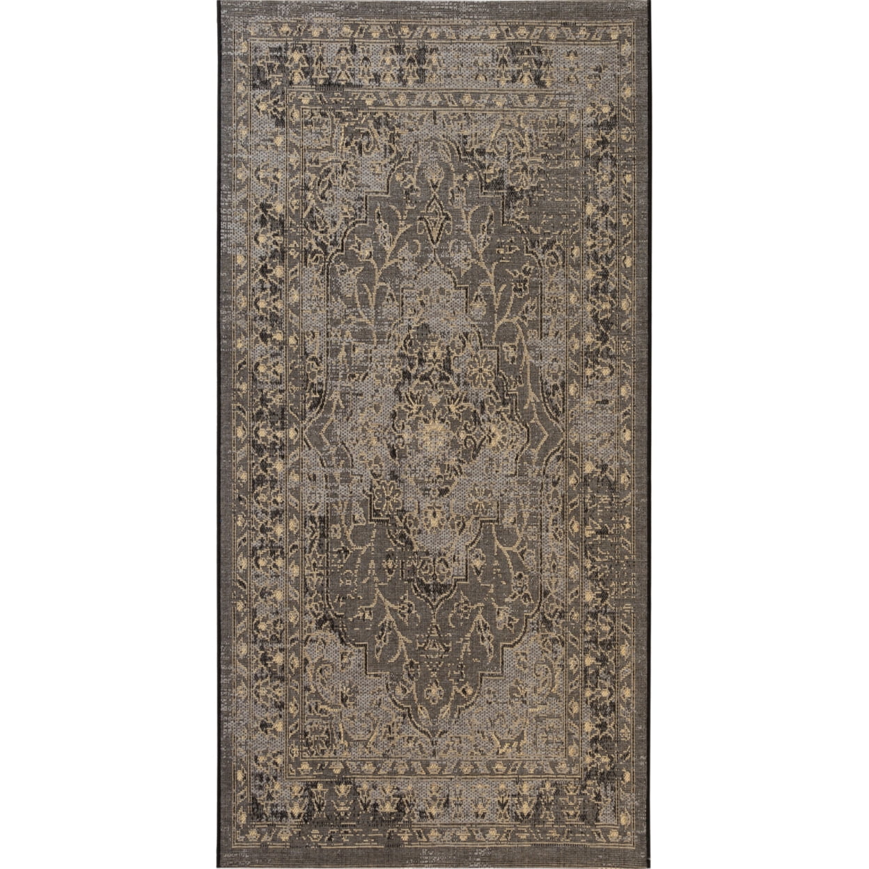 SAFAVIEH Palazzo Henrika Traditional Area Rug, Black/Cream, 5' x 8'