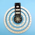 thumbnail image 2 of Wooden Rotating Perpetual Calendar - Modern Minimal Design, Timeless Decor, Year-Round Use for Desk or Wall, Textured Finish, Diameter 27.5cm, Total Height 350mm, Perfect Office Home Accent A, 2 of 3