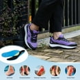 thumbnail image 7 of AOV Womens Walking Shoes for Plantar Fasciitis, Arch Support Athletic Tennis Sneakers Orthotic Comfortable Shoes for Standing All Day BlackPurple US 7, 7 of 7