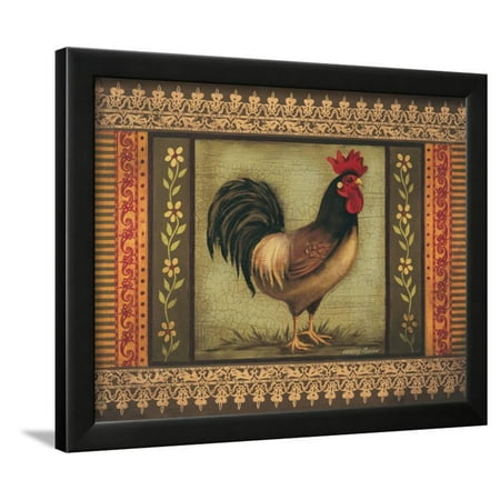 Rooster Framed Art - Mediterranean Rooster I Framed Print Wall Art By Kimberly Poloson