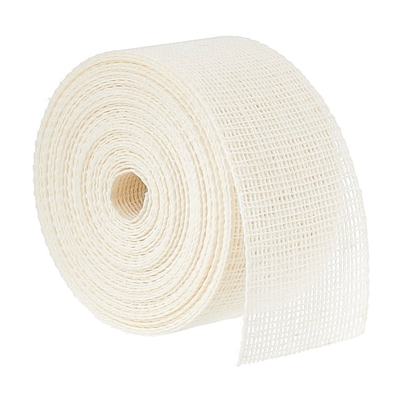 5.5Yards Horsehair Braid Trim 1.4Inch Hem Sawing Fabric Polyester Boning Tearable Hemming Fabric for Suits Trousers Jeans Garments Chiffon