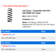 thumbnail image 2 of Coil Spring - Compatible with 2001 - 2005 BMW 325i Sedan 2002 2003 2004, 2 of 2