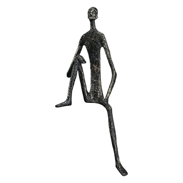 Figura humana abstracta, estatua de metal para decoración del hogar, regalo de cumpleaños, adorno. C 9x9x28cm