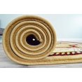 thumbnail image 6 of Glamour Hand Carved Thick Plush Pile Boho Traditional Oriental Floral Area Rug Carpet For Living Room Bedroom (Beige, 2' 6" x 3' 9" Doormat), 6 of 23