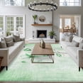 thumbnail image 3 of Large Area Rugs for Living Room Bedroom, Green Flowers 5'x8' Rug Washable Carpet Runner Indoor Outdoor, Spring Floral Elegant Pastoral Botanical Non Slip Floor Mats Rug for Kitchen, Bathroom, 3 of 8