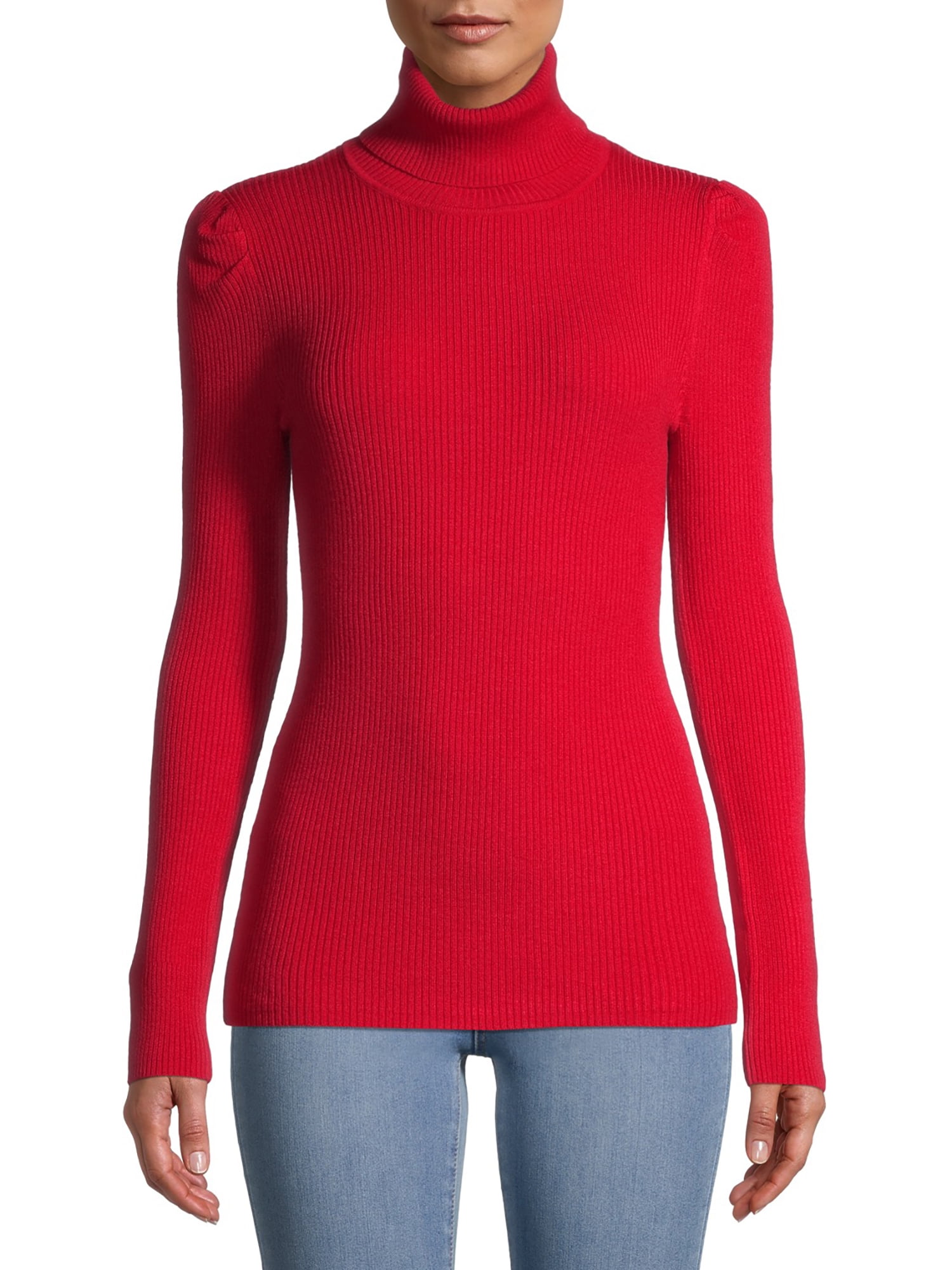 Time and Tru Women's Puff Shoulder 